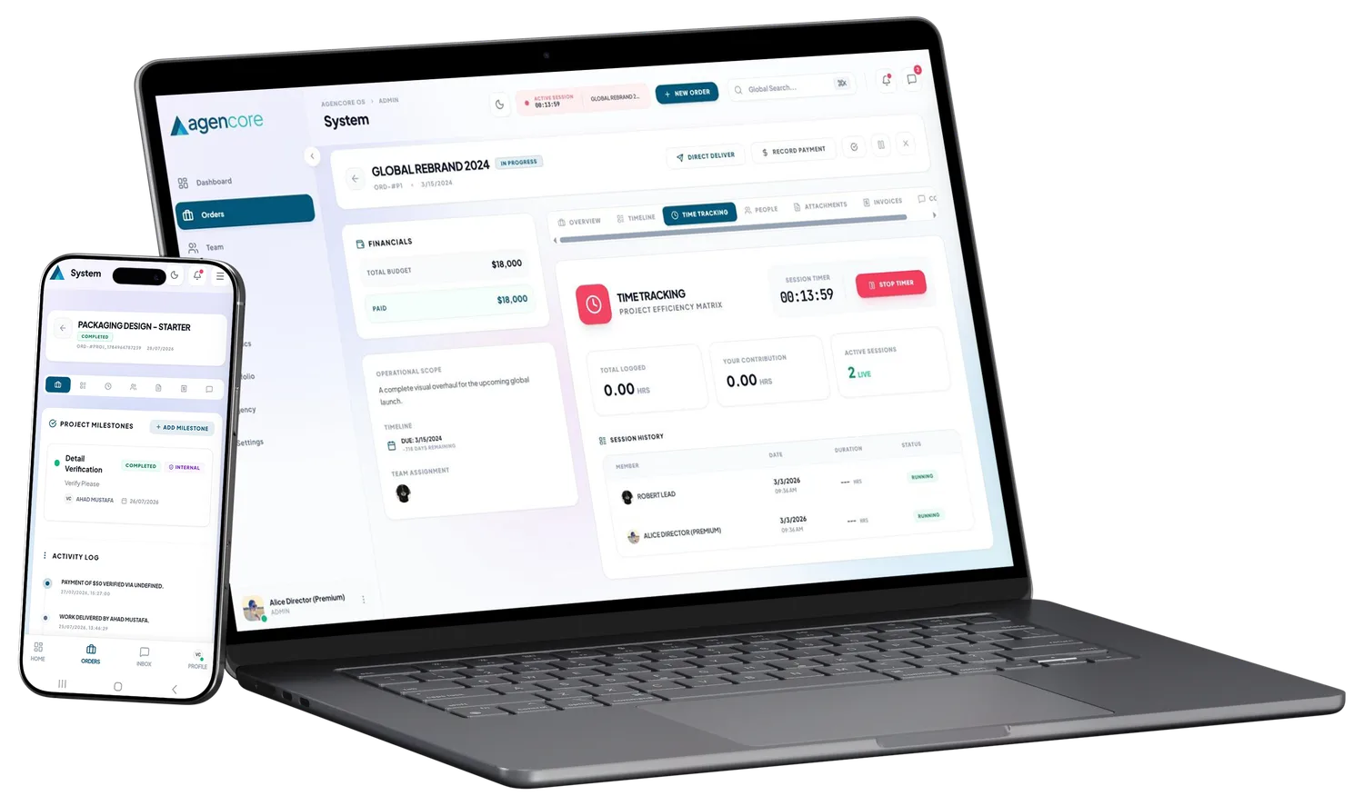 Project Command Center on devices